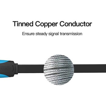 Vention Mini USB Cable Flat for Cellular Phone Digital Camera HDD MP3 MP4 Player Tablets GPS(Flat USB 2.0 A to USB Mini-B, 2 Meter)