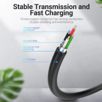 Vention Mini USB Cable to USB Fast Charging Data Cable For Cellular Phone Digital Camera HDD MP3 MP4 Player Tablets GPS (Mini-B, 0.25 Meter)