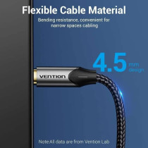 Vention Optical Fiber Audio Cable For CD DVD Toslink Digital Cable for Xbox PS4 (Cotton Braided, 1.5 Meter)