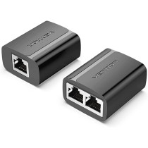 Vention Pack of 2 Ethernet Cable Extender 1 to 2 RJ45 Splitter Adapter @100Mbps up to 100m transmission distance requires pair to achieve simultaneous access for Router, PC, POE Camera, TV Box (IPTB0)