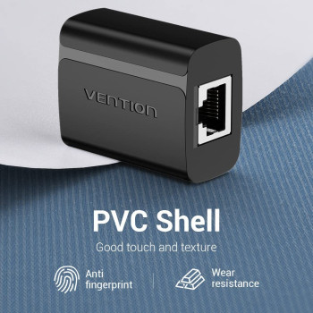 Vention Pack of 2 Ethernet Cable Extender 1 to 2 RJ45 Splitter Adapter @100Mbps up to 100m transmission distance requires pair to achieve simultaneous access for Router, PC, POE Camera, TV Box (IPTB0)