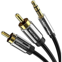 Vention RCA Audio Cable 3.5mm to 2 RCA Y-Splitter Stereo Cable 2 RCA Phono Male Compatible with DJ Controller Speaker TV Car Stereo Hi-Fi Amplifier Smartphones MP3 Tablets (RCA Audio Cable, 0.5M)