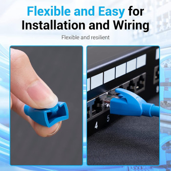 Vention RJ45 Strain Relief Boots PVC Type (Pack of 50, RJ45 Relief Boots, Orange)