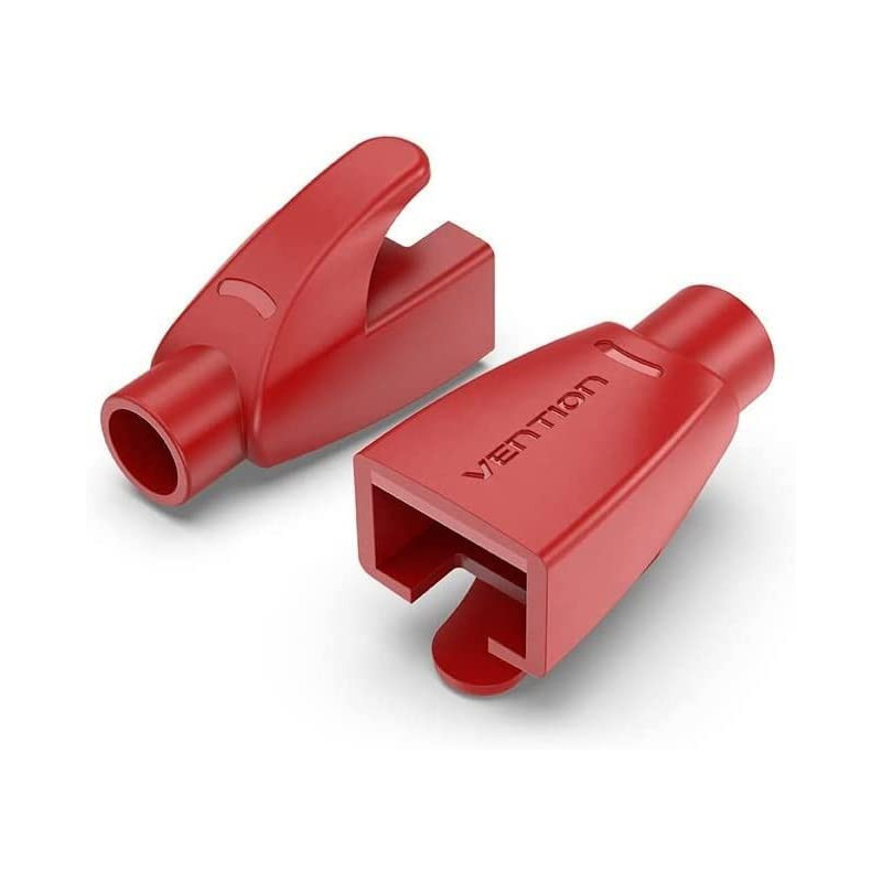 Vention RJ45 Strain Relief Boots PVC Type (Pack of 50, RJ45 Relief Boots, Red)