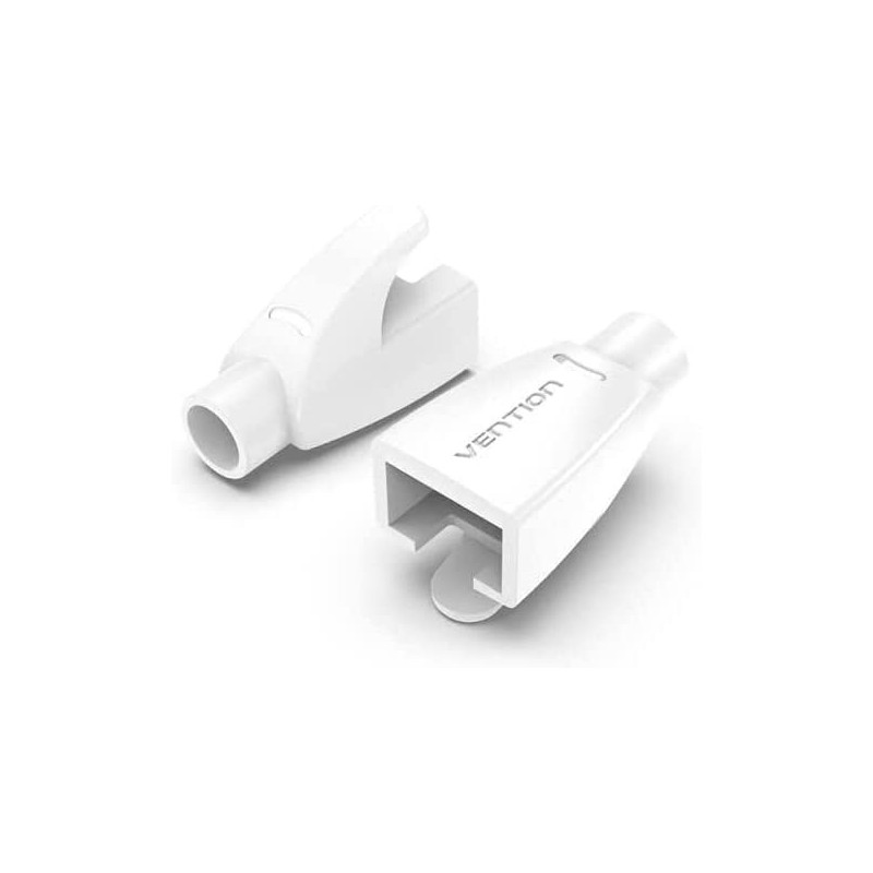 Vention RJ45 Strain Relief Boots PVC Type (Pack of 50, RJ45 Relief Boots, White)