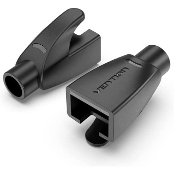 Vention RJ45 Strain Relief Boots PVC Type 100 Pack (Pack of 100, RJ45 Relief Boots, Black)