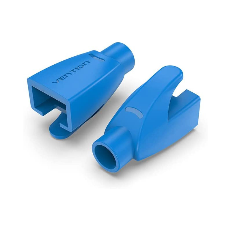 Vention RJ45 Strain Relief Boots PVC Type 100 Pack (Pack of 100, RJ45 Relief Boots, Blue)