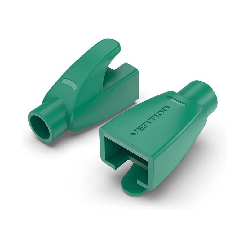 Vention RJ45 Strain Relief Boots PVC Type 100 Pack (Pack of 100, RJ45 Relief Boots, Green)