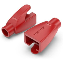 Vention RJ45 Strain Relief Boots PVC Type 100 Pack (Pack of 100, RJ45 Relief Boots, Red)