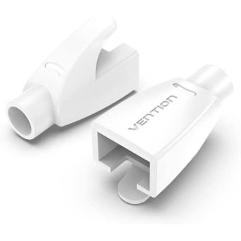 Vention RJ45 Strain Relief Boots PVC Type 100 Pack (Pack of 100, RJ45 Relief Boots, White)