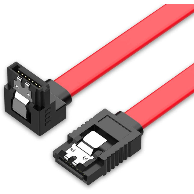 Vention SATA 3.0 Cable | 6 Gbps Stable Data Transmission | Right Angle Interface | Tinned Copper Conductor with Aluminum Foil Shielding 0.5 Meter (Pack of 1)