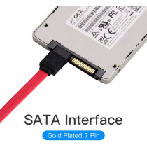 Vention SATA 3.0 Cable | 6 Gbps Stable Data Transmission | Right Angle Interface | Tinned Copper Conductor with Aluminum Foil Shielding 0.5 Meter (Pack of 1)