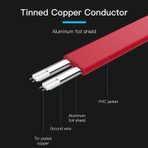 Vention SATA 3.0 Cable | 6 Gbps Stable Data Transmission | Right Angle Interface | Tinned Copper Conductor with Aluminum Foil Shielding 0.5 Meter (Pack of 1)