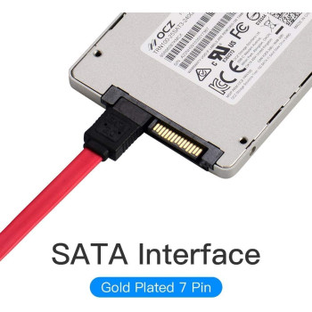 Vention SATA 3.0 Cable | 6 Gbps Stable Data Transmission | Right Angle Interface | Tinned Copper Conductor with Aluminum Foil Shielding 0.5 Meter (Pack of 2)