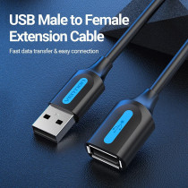 Vention USB 2.0 A Male to A Female Extension Cable (USB 2.0 Extension, 1.5 Meter)