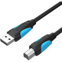 Vention USB 2.0 A MALE TO B MALE Printer cable @480Mbps Nickel Platted, double shielding (USB to B (Printer), 3 Meter)