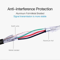 Vention USB 2.0 A MALE TO B MALE Printer cable @480Mbps Nickel Platted, double shielding (USB to B (Printer), 3 Meter)