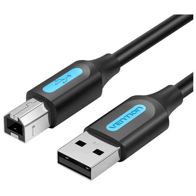 Vention USB 2.0 A TO B Printer cable @480Mbps Nickel Platted, double shielding (USB to B (Printer), 10 Meter)