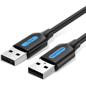 Vention USB 2.0 Nickel-Plated Cable support data transfer @480Mbps and charging @2A (USB 2.0 A Male to A Male, 1 Meter)