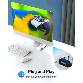 Vention USB 3.0 Fast Data Transfer Cable Compatible with Printer, USB Keyboard, Flash Drive, Hard Drive, Mouse (USB 3.0 Extension, 0.5 Meter)