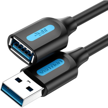 Vention USB 3.0 Fast Data Transfer Cable Compatible with Printer, USB Keyboard, Flash Drive, Hard Drive, Mouse (USB 3.0 Extension, 1.5 Meter)