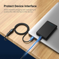 Vention USB 3.0 Fast Data Transfer Cable Compatible with Printer, USB Keyboard, Flash Drive, Hard Drive, Mouse (USB 3.0 Extension, 1.5 Meter)