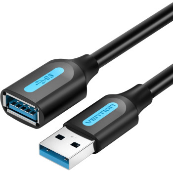 Vention USB 3.0 Fast Data Transfer Cable Compatible with Printer, USB Keyboard, Flash Drive, Hard Drive, Mouse (USB 3.0 Extension, 2 Meter)