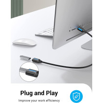 Vention USB 3.0 Fast Data Transfer Cable Compatible with Printer, USB Keyboard, Flash Drive, Hard Drive, Mouse (USB 3.0 Extension, 2 Meter)