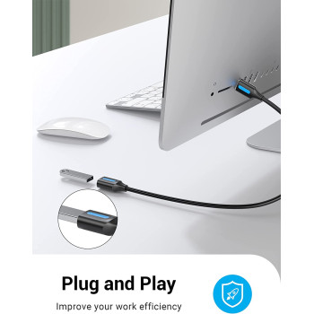 Vention USB 3.0 Fast Data Transfer Cable Compatible with Printer, USB Keyboard, Flash Drive, Hard Drive, Mouse (USB 3.0 Extension, 3 Meter)