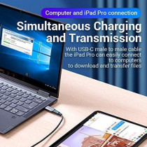 Vention USB 3.0 Male to USB-C Female OTG Adapter Gray Aluminum Alloy Type, Transmission rate @5Gbps, High Current @3A Converter Pack of 2