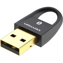 Vention USB Bluetooth 5.0 Adapter Black for Computers and Laptop support 7 devices simultaneously ( 1 year Warranty )