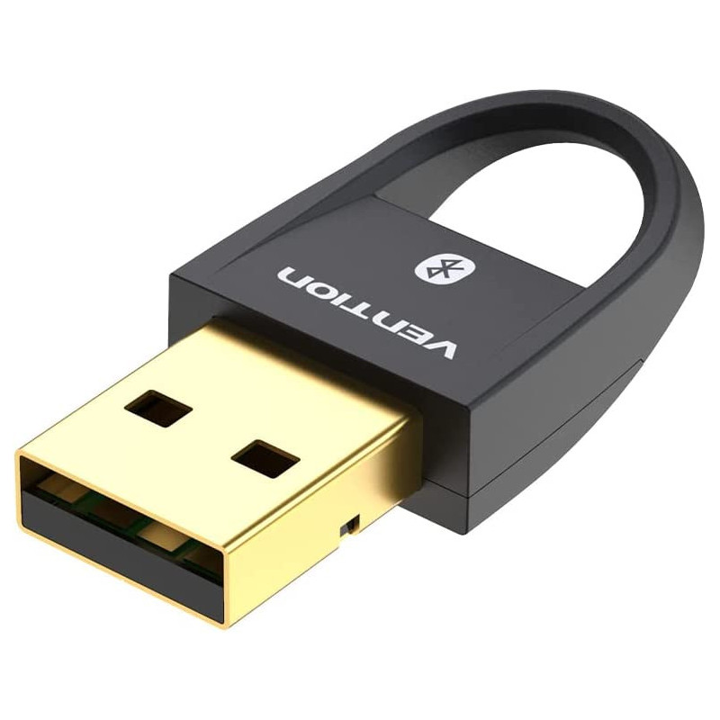 Vention USB Bluetooth 5.0 Adapter Black for Computers and Laptop support 7 devices simultaneously ( 1 year Warranty )