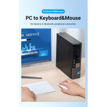 Vention USB Bluetooth 5.0 Adapter Black for Computers and Laptop support 7 devices simultaneously ( 1 year Warranty )