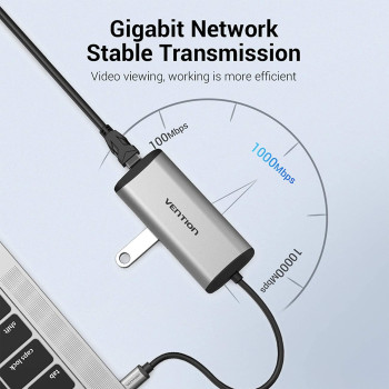 Vention USB C Hub, USB-C Adapter for MacBook, Laptop, Galaxy S20+ ,iPad Pro, and More Type C Devices (9 in 1 - THAHB)