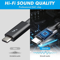 Vention USB C to 3.5mm Jack Earphone Headphone AUX Adapter with DAC Chip Compatible with iPad Pro Pixel 2 XL Samsung Galaxy S21 S20 Ultra S20+ Note 20 10 S10 ((USB C to 3.5mm Earphone, 1 Meter)
