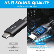 Vention USB C to 3.5mm Jack Earphone Headphone AUX Adapter with DAC Chip Compatible with iPad Pro Pixel 2 XL Samsung Galaxy S21 S20 Ultra S20+ Note 20 10 S10 (USB C to 3.5mm Earphone, 0.1 Meter)