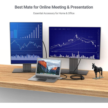 Vention USB C to HDMI Cable 4K@60Hz, Gold-plated connectors, aluminum casing for iPad MacBook Pro/Air iMac Galaxy S20 S10 Surface Book 2 TV and More (CGSB, 1 Meter)