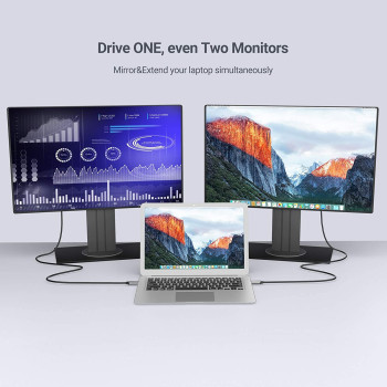 Vention USB C to HDMI Cable 4K@60Hz, Gold-plated connectors, aluminum casing for iPad MacBook Pro/Air iMac Galaxy S20 S10 Surface Book 2 TV and More (CGSB, 1 Meter)