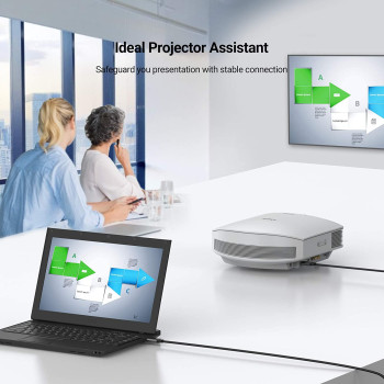 Vention USB C to HDMI Cable 4K@60Hz, Gold-plated connectors, aluminum casing for iPad MacBook Pro/Air iMac Galaxy S20 S10 Surface Book 2 TV and More (CGSB, 1 Meter)