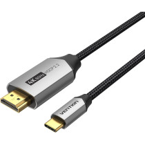 Vention USB C to HDMI Cable 4K@60Hz, Gold-plated connectors, aluminum casing, Cotton Braided HDCP 2.2 Compatible for iPad MacBook Pro/Air iMac Galaxy S20 Surface Book 2 TV and More (CRBB, 1.5 Meter)