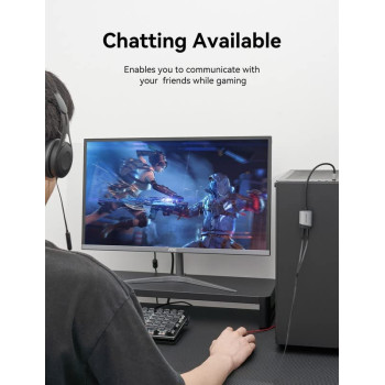 Vention USB Sound Card 3.5mm External usb adapter usb audio Adapter card With Mic USB To Jack 3.5 Converter For PS4 Laptop Computer Headphone Sound Card (CDKHB)