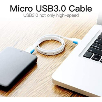 Vention USB Type A Male to Micro B Cable Super Speed USB3.0 Cable for External Hard Drive Samsung S5 and Note 3 (0.5m/1.64ft)