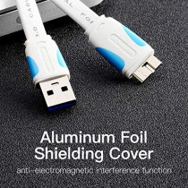 Vention USB Type A Male to Micro B Cable Super Speed USB3.0 Cable for External Hard Drive Samsung S5 and Note 3 (1m/3.28ft)