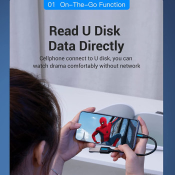 Vention USB Type-C Male to A Female OTG cable 0.15M CCSBB (USB 2.0 C to USB A)