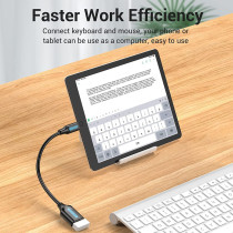 Vention USB Type-C Male to A Female OTG cable 0.15M CCSBB (USB 2.0 C to USB A)
