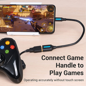 Vention USB Type-C Male to A Female OTG cable 0.15M CCSBB (USB 2.0 C to USB A)