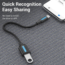 Vention USB Type-C Male to A Female OTG cable 0.15M CCSBB (USB 2.0 C to USB A)