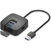 Vention USB3.0 Hub, 5Gbps Super Speed 4-Port USB 3.0 Hub Splitter, Portable USB 4 in 1 HUB 0.15M