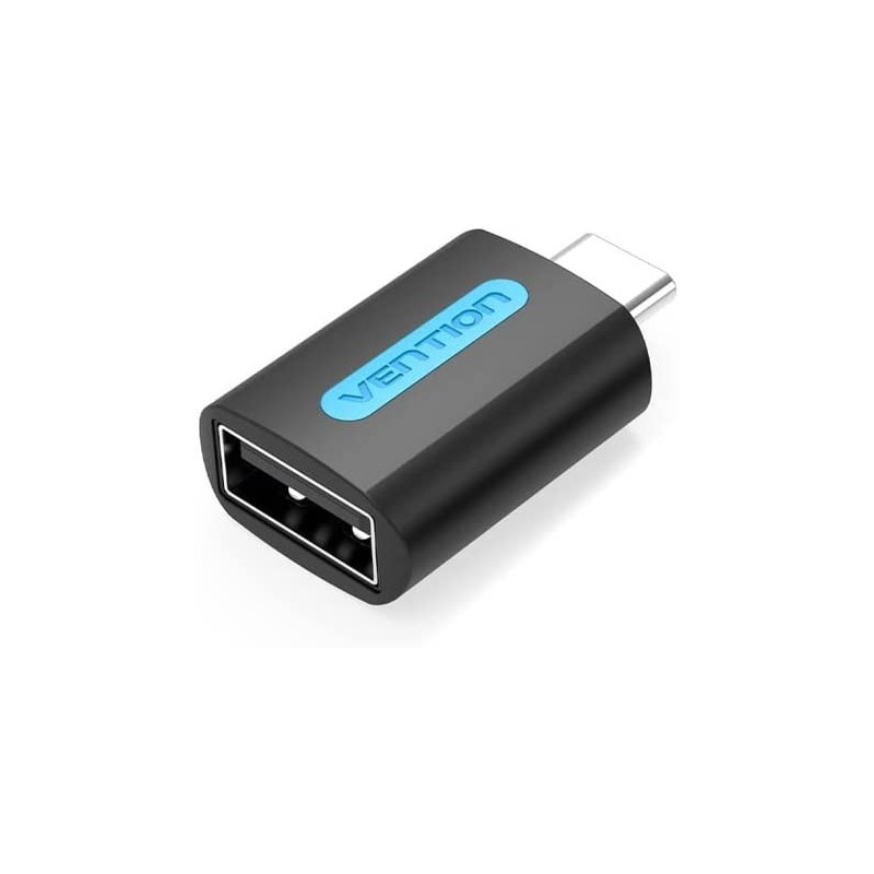 Vention USB-C Male to USB 2.0 A Female OTG Adapter Transmission Speed @480Mbps 3A Converter (USB 2.0 C to A, Pack of 1)