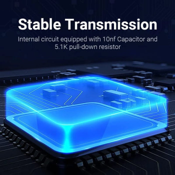 Vention USB-C Male to USB 2.0 A Female OTG Adapter Transmission Speed @480Mbps 3A Converter (USB 2.0 C to A, Pack of 1)